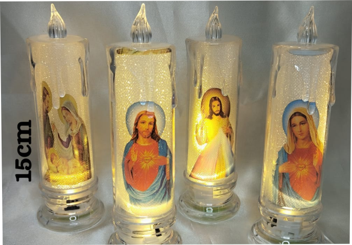 VELAS LED  SANTOS 15CM PR914