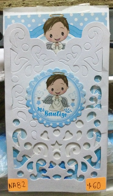 Tarjeta bautizo niño NA082
