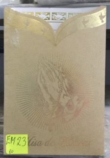 TARJETA MANOS DORADO MARRON