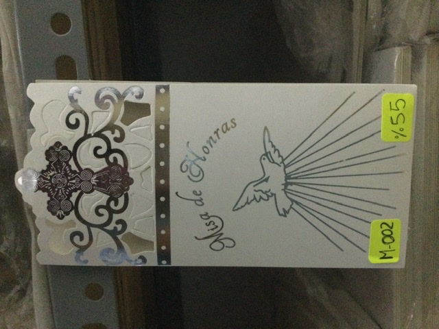 Tarjeta misa paloma rayo M002