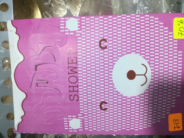 TARJETA OSO BABY SHOWER ROSADO I13
