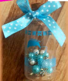PULSERA CELESTE EN BOTELLA