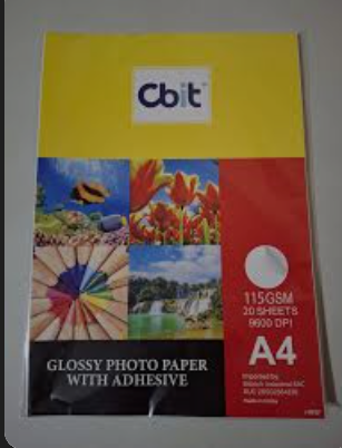 PAPEL FOTO ADHESIVO 130 GR. A4