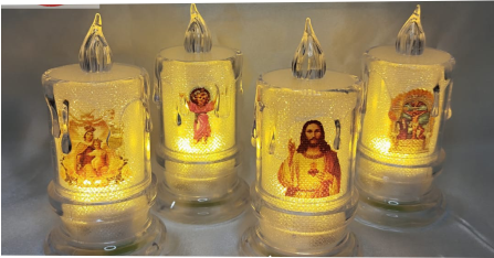 VELAS LED SANTOS 9CM PR912