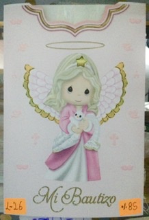 TARJETA BAUTIZO ANGEL ROSADO