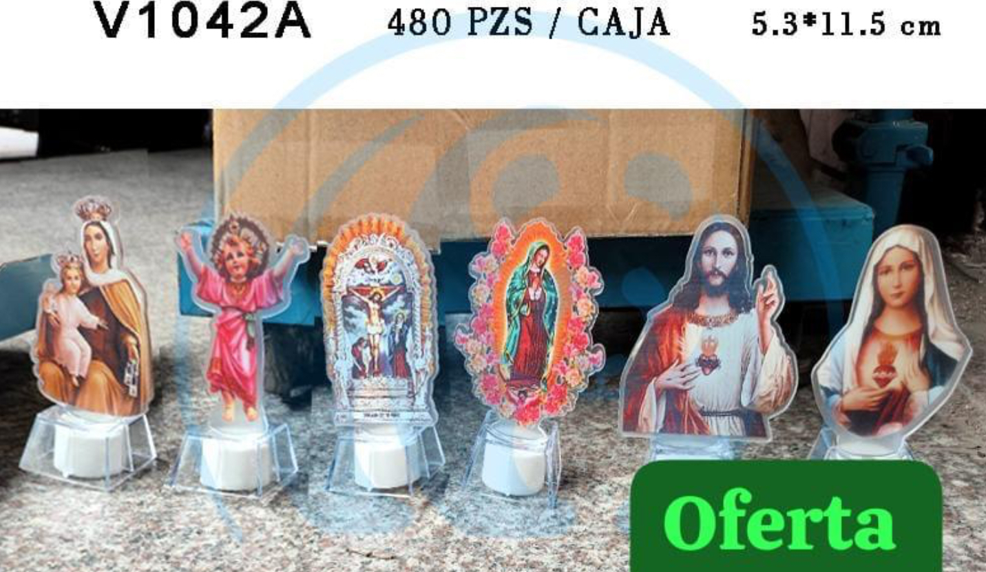 LAMPARA SANTO CON ACRÍLICO