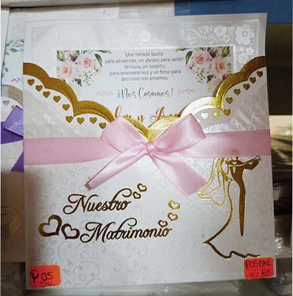 TARJETA NUESTRO MATRIMONIO SOLO NOVIOS P05DNL