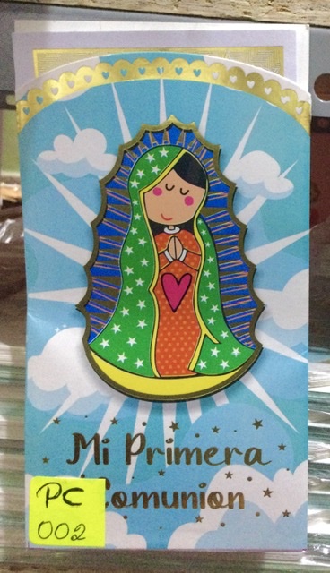 Tarjeta Guadalupe celeste PC002