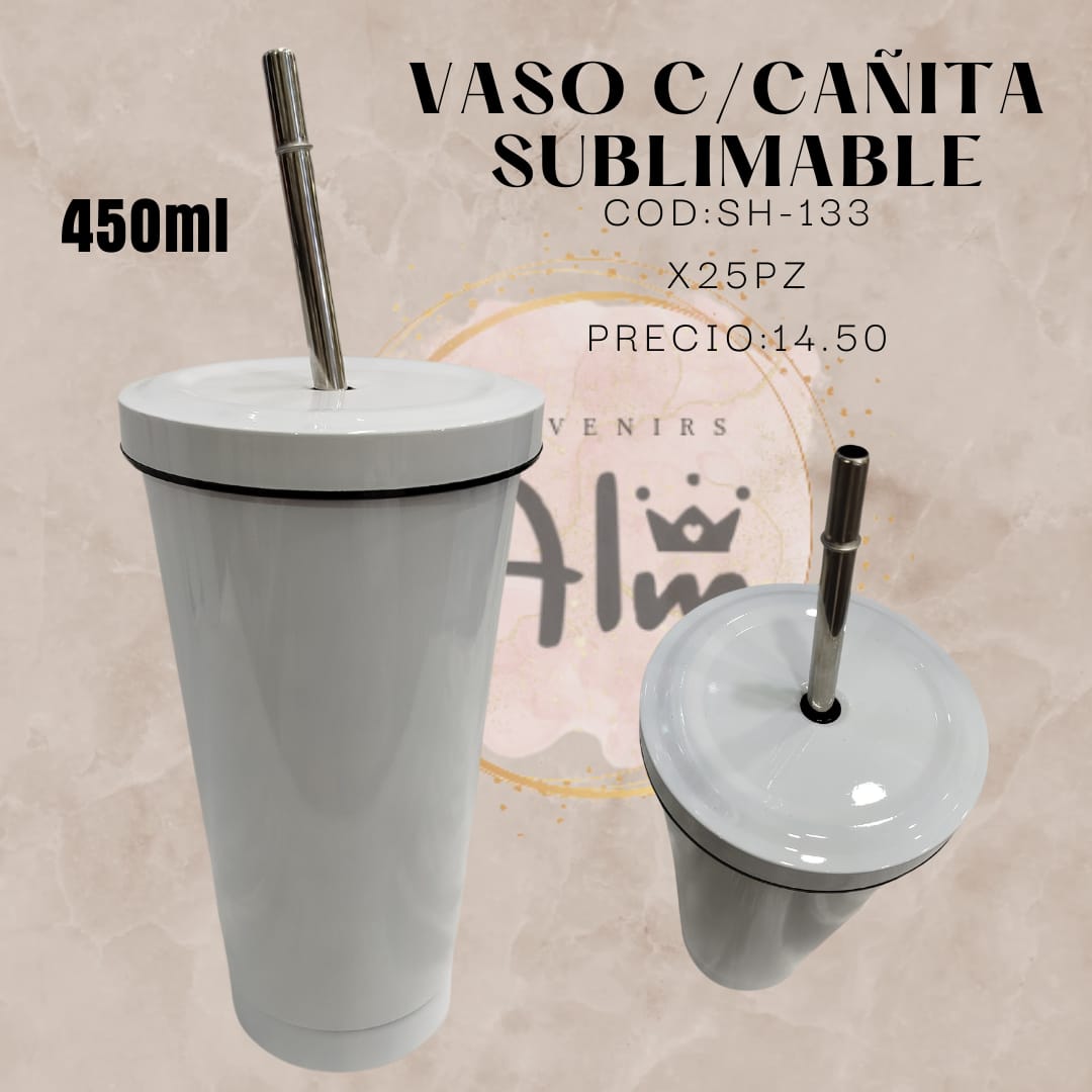 TOMATODO VASO BLANCO CON SORBETE SUBLIMABLE