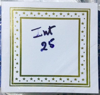 Tarjeta interior bordes con estrella dorado INT25D