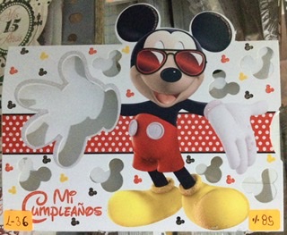 TARJETA MICKEY HECHADO L036