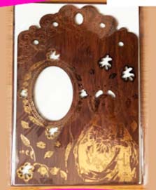 TARJETA MADERA CORAZON DE JESUS