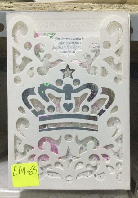 TARJETA CORONA PLATA HOLOGRAFEADO