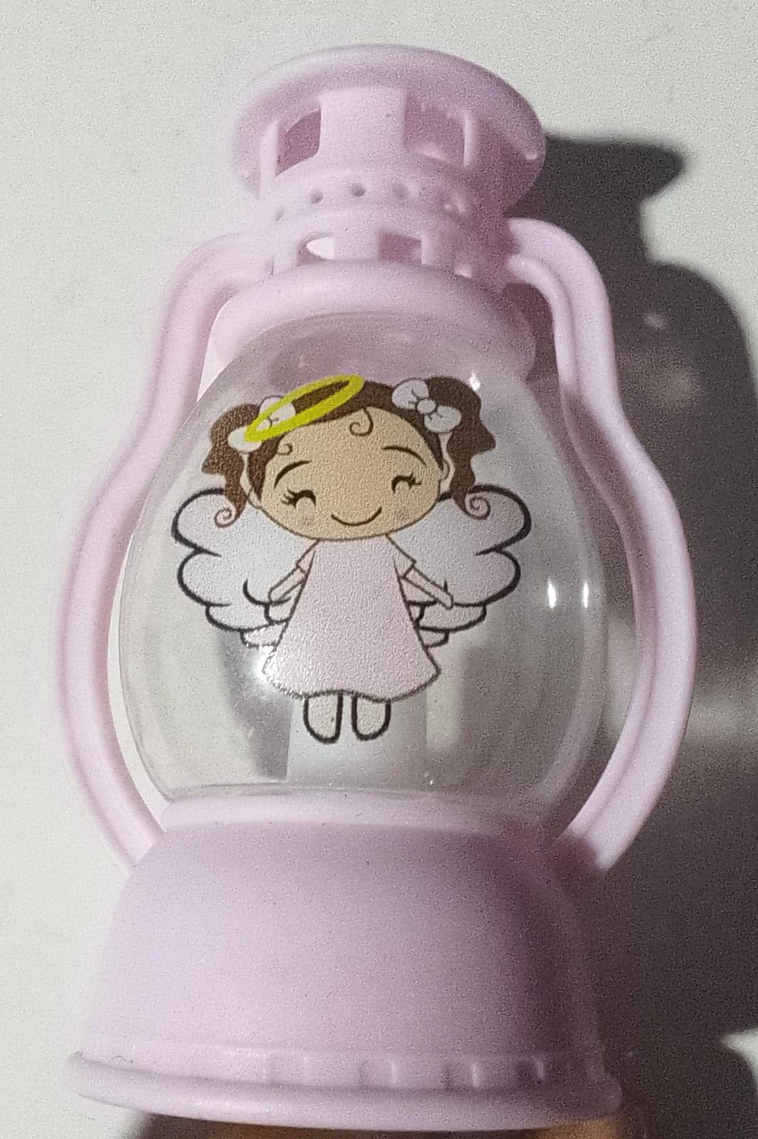 LAMPARA BAUTIZO NIÑA ROSADO