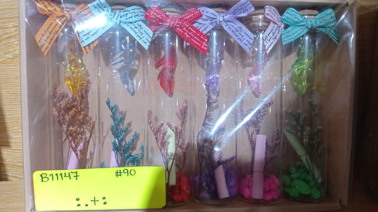 FRASCO DE VIDRIO COLORES CON TACO PR374