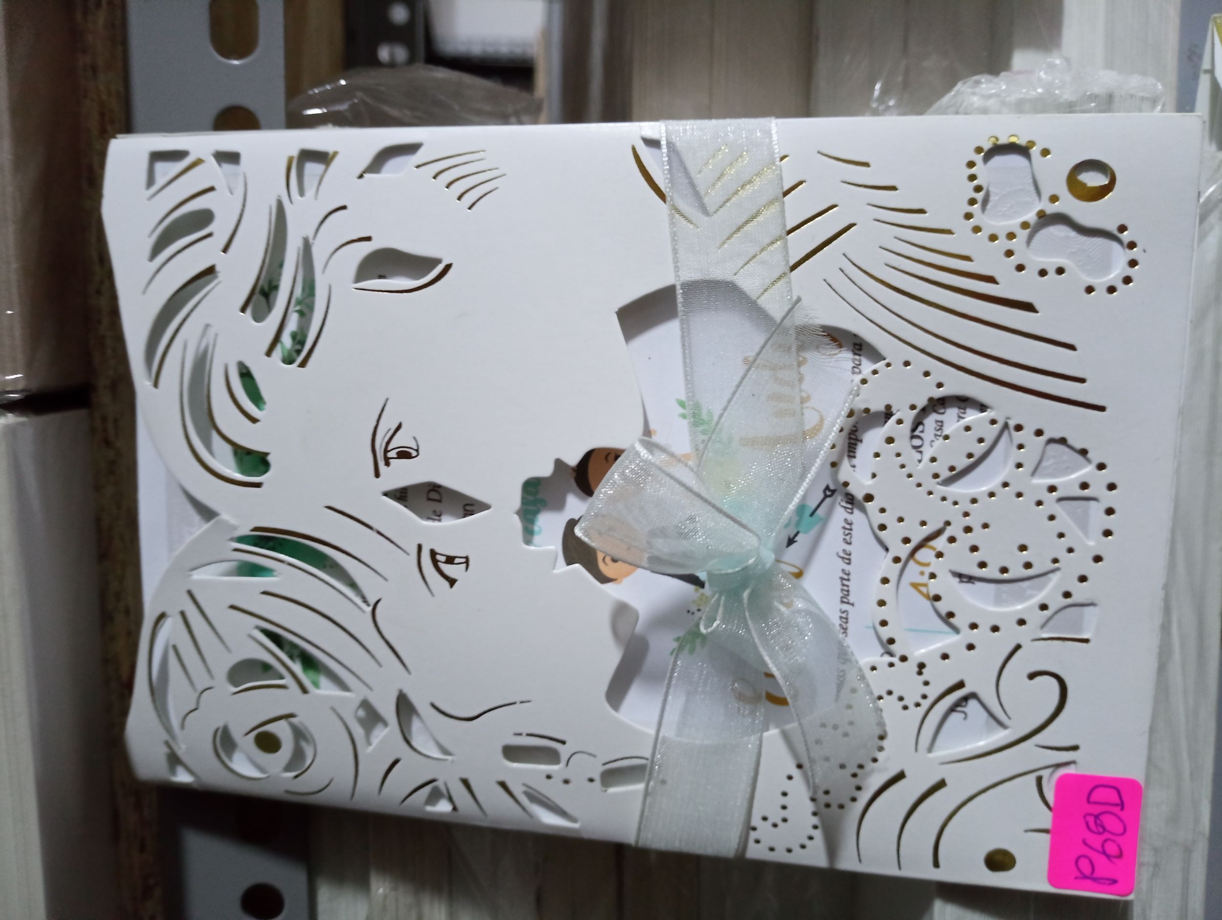 TARJETA NOVIOS CARAS P68D