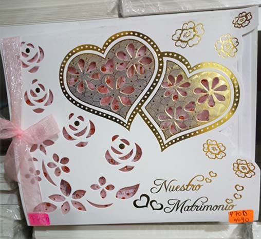 TARJETA MATRIMONIO CORAZONES P70D