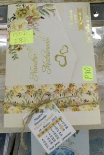 Tarjeta nuestro matrimonio borde con flores  y calendario P80D