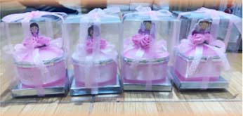 COFRE ESPEJO CON CAJA DE MICA BAUTIZO ROSADO