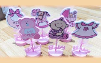 PORTA NOTA PLASTICO BABY SHOWER ROSADO
