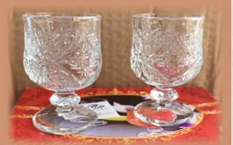 COPAS DE VIDRIO CON TEXTURA PR237