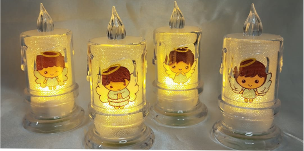 VELAS LED BAUTIZO NIÑO 9CM PR916