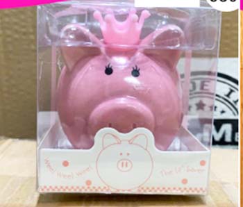 ALCANCIA CHANCHO ROSADO CON CORONA 