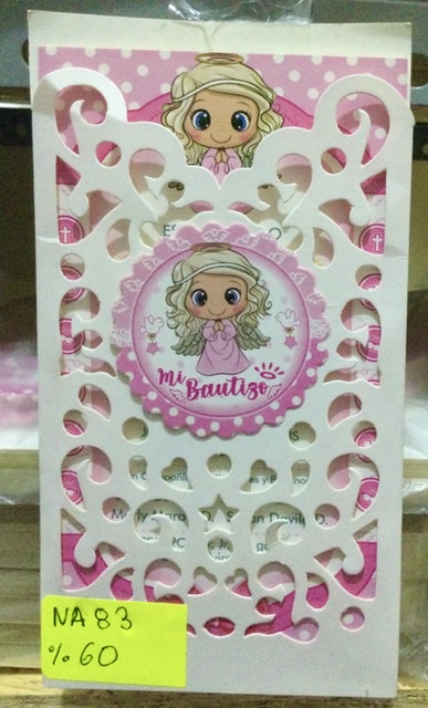 Tarjeta bautizo niña NA083
