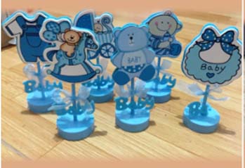PORTA NOTA PLASTICO BABY SHOWER CELESTE