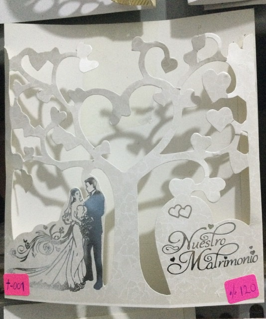 TARJETA ARBOL NACARADO MATRIMONIO T01