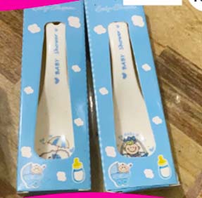 CUCHARA DE LOZA BABY SHOWER CELESTE