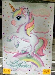 TARJETA UNICORNIO BEBE