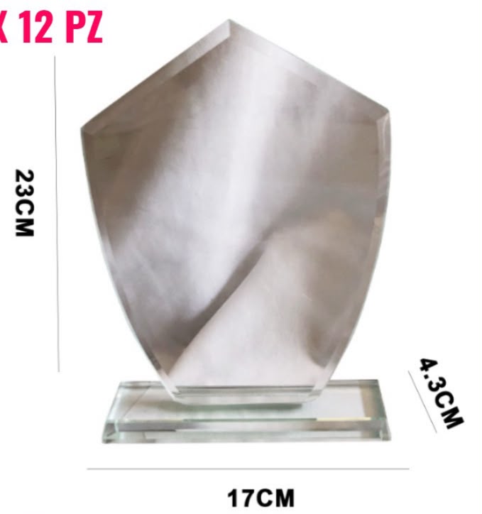 PLACA DE VIDRIO 23X17 BASE TRANSPARENTE VR12