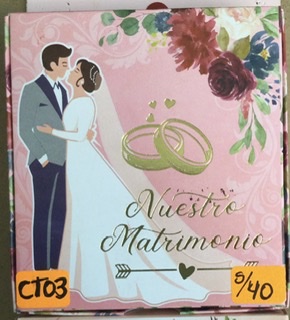 Caja de torta nuestro matrimonio CT03