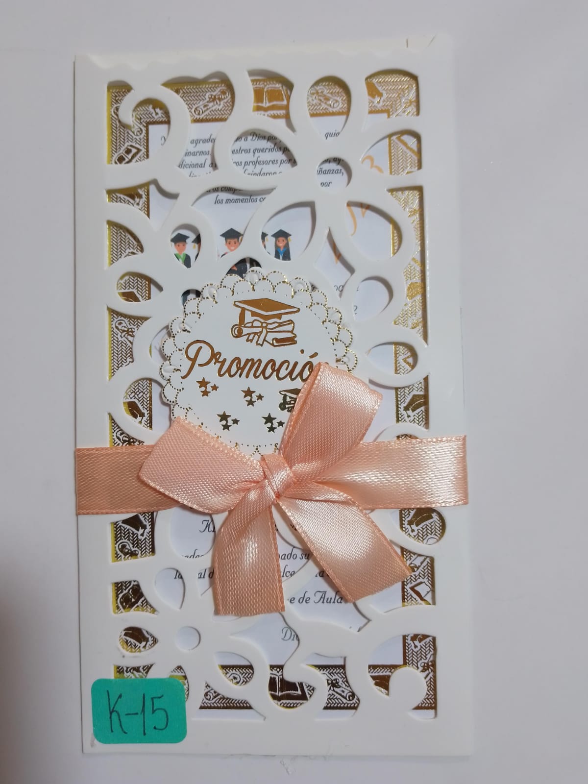 Tarjeta promoción flores troquelado K15