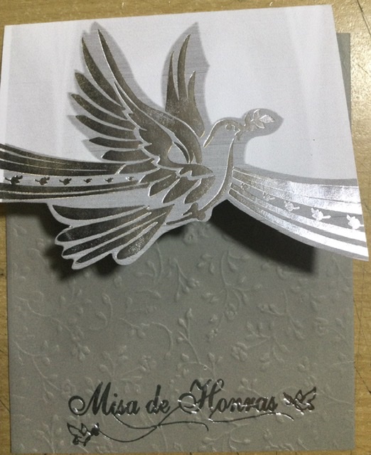 TARJETA GRIS PALOMA PLATA