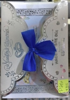 TARJETA matrimonio plateado P71P