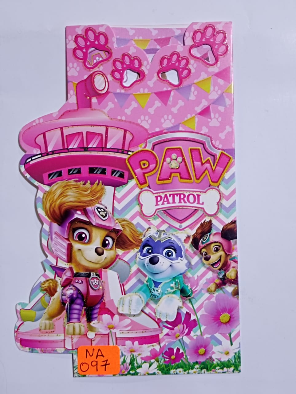 TARJETA PAWPATROL ROSADO NA097