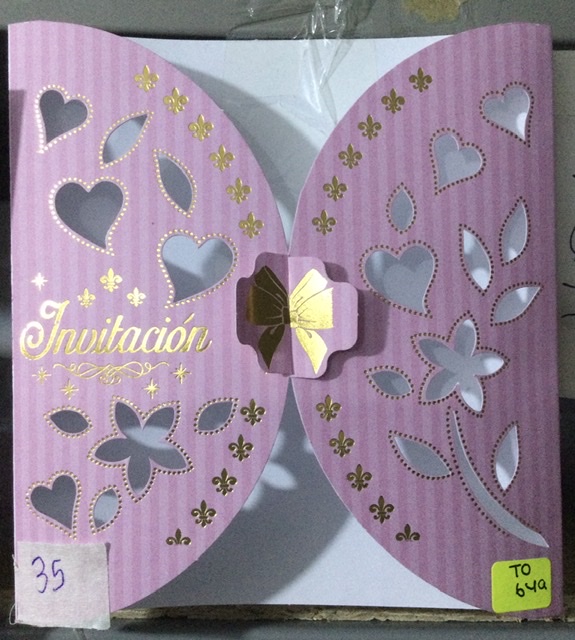 TARJETA OVALADO INVITACION ROSADO
