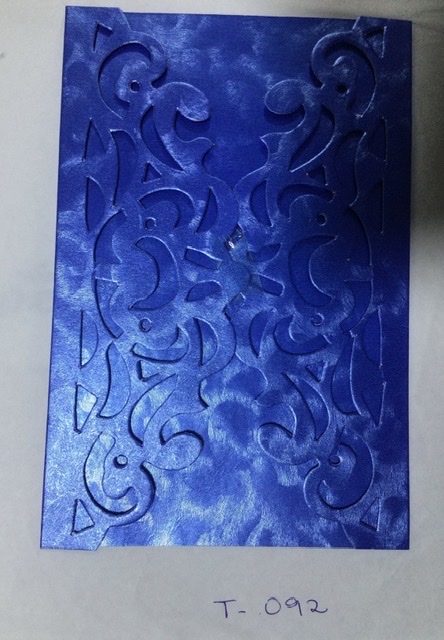 TARJETA CALADO BORDES ONDAS FOLCKOTE  T092