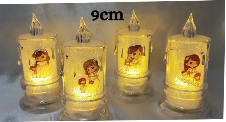 VELAS LED PRIMERA COMUNION NIÑA 9CM PR917