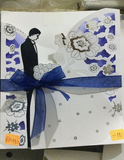 TARJETA NOVIOS ABIERTO PLATA EM118