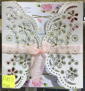 Tarjeta matrimonio floreado P15D