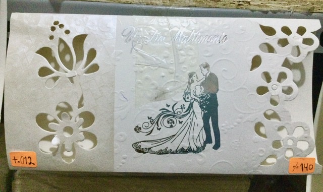 TARJETA LARGA PLATA MATRIMONIO