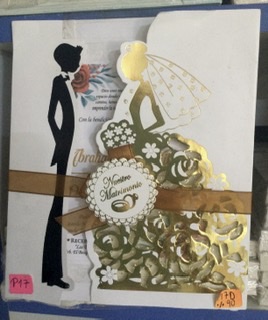TARJETA NUESTRO MATRIMONIO NOVIOS MIRÁNDOSE DE FRENTE P17D