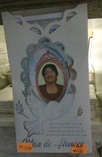 Tarjeta misa se honras con foto M15P