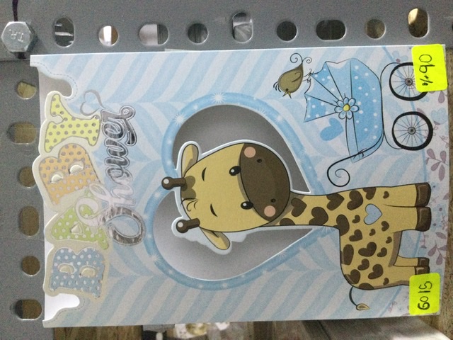 tarjeta jirafa celeste baby shower GO15