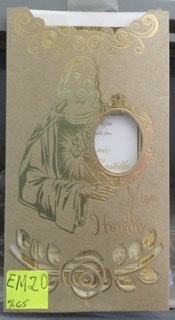 TARJETA CRISTO DORADO MARRON