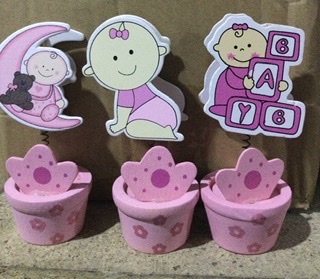 PORTA NOTA MACETERO BABY SHOWER MUJER