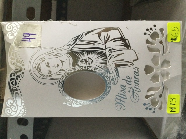 TARJETA VIRGEN HUECO IZQUIERDO FOLCKOTE